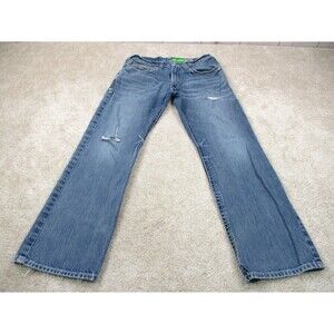 Ariat Jeans Mens 32 Blue Boot Cut Distressed Cotton Western Cowboy 32x31